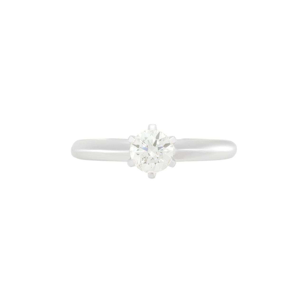 Золотое кольцо с бриллиантом 0.5ct огранки "Круг"