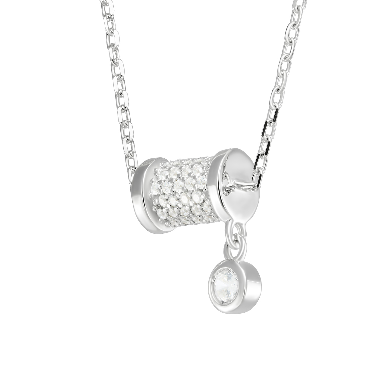Серебряное колье с фианитами