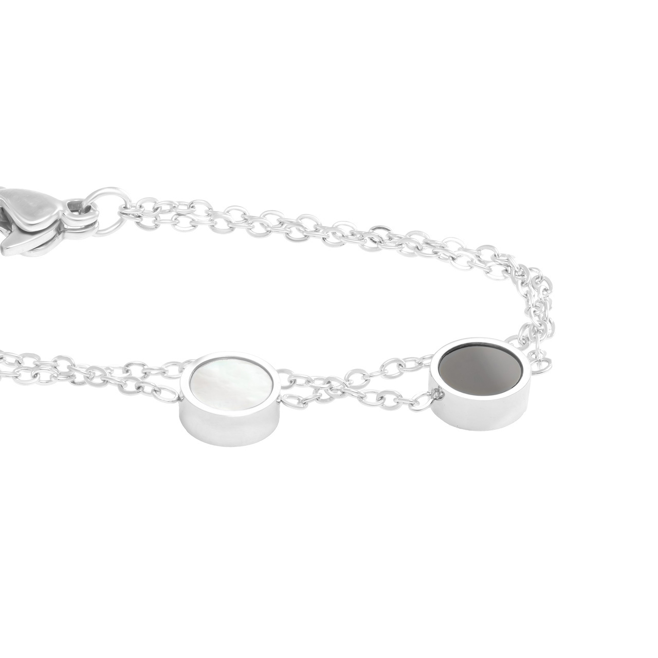 Браслет "Pearl Double" с перламутром и акрилом