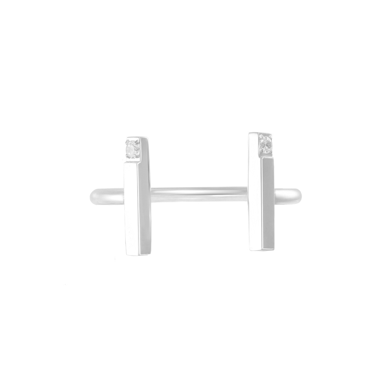 Кольцо "Duo Matches" с фианитами