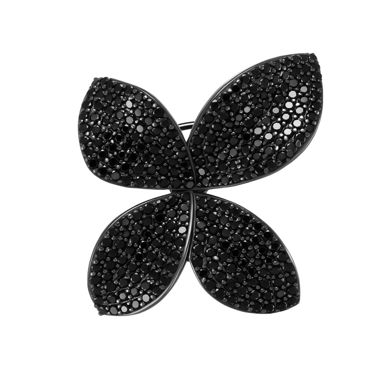 Серебряная брошь-подвеска "Gothic Flowers" со шпинелями