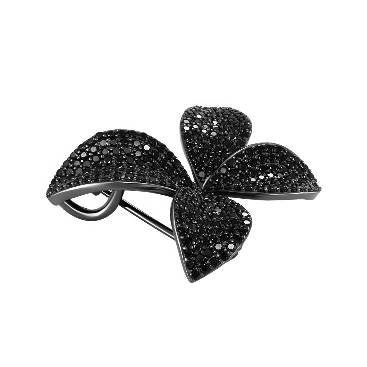 Серебряная брошь-подвеска "Gothic Flowers" со шпинелями