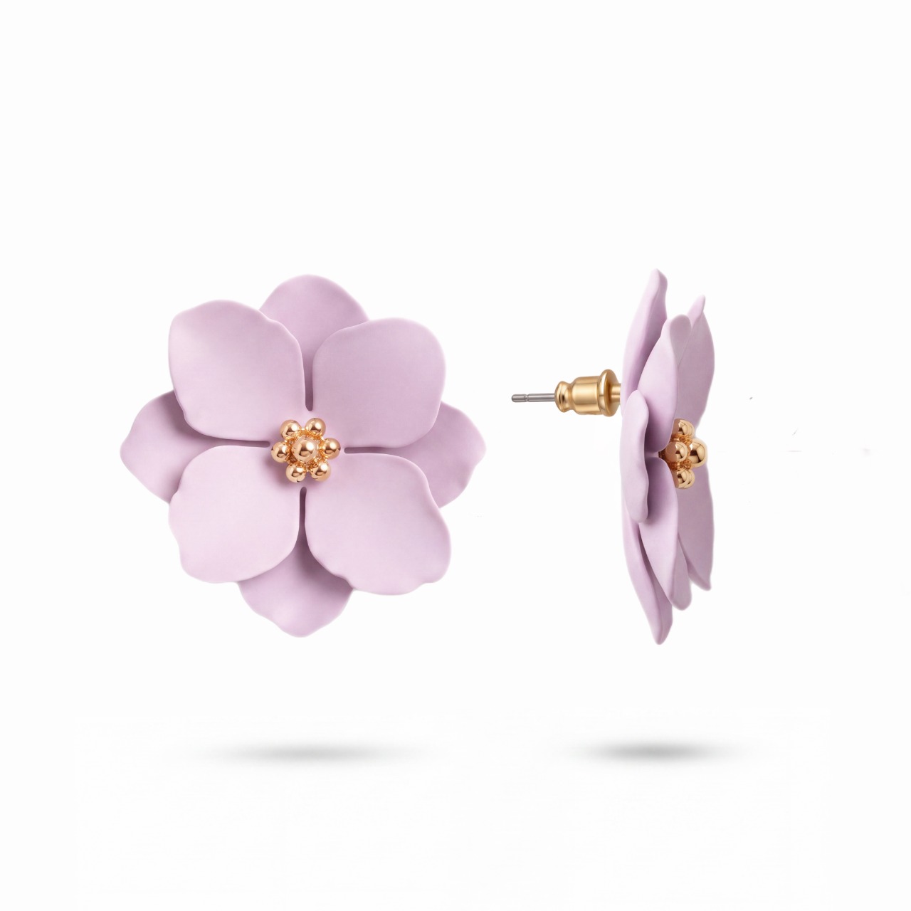 Серьги пусеты "Shirink Violet - Silken Bloom Charm"