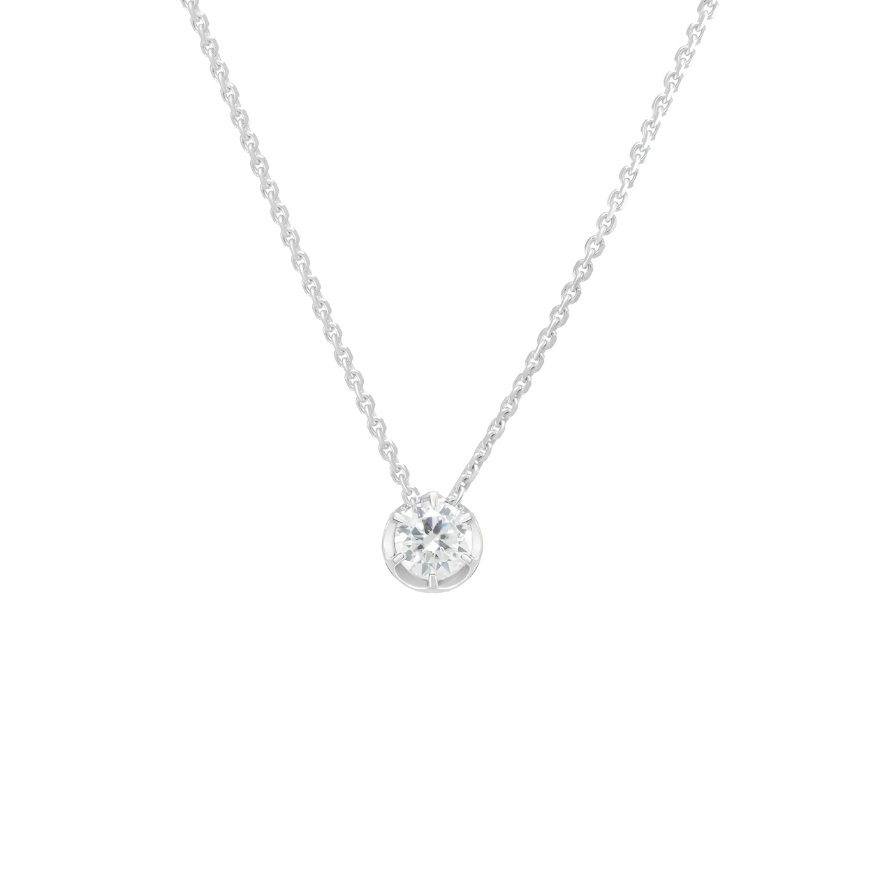 Золотой подвес на цепи с диаллантом 0.5ct
