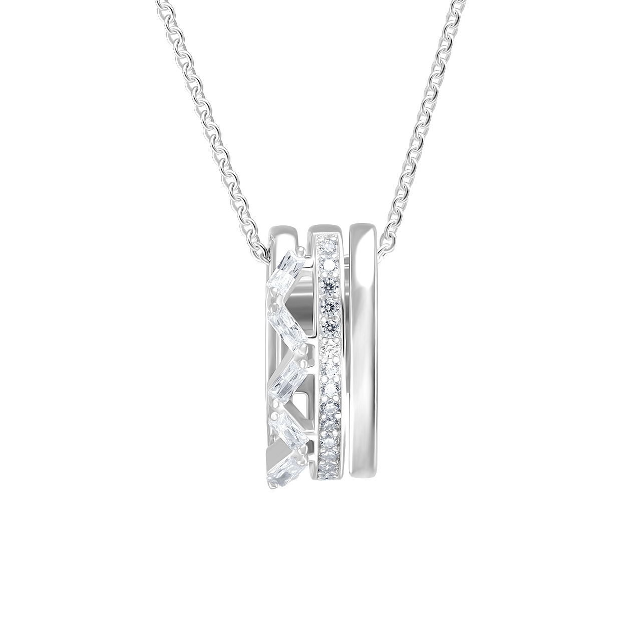 Серебряное колье с фианитами