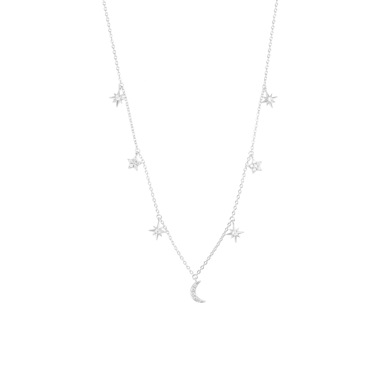 Серебряное колье с фианитами