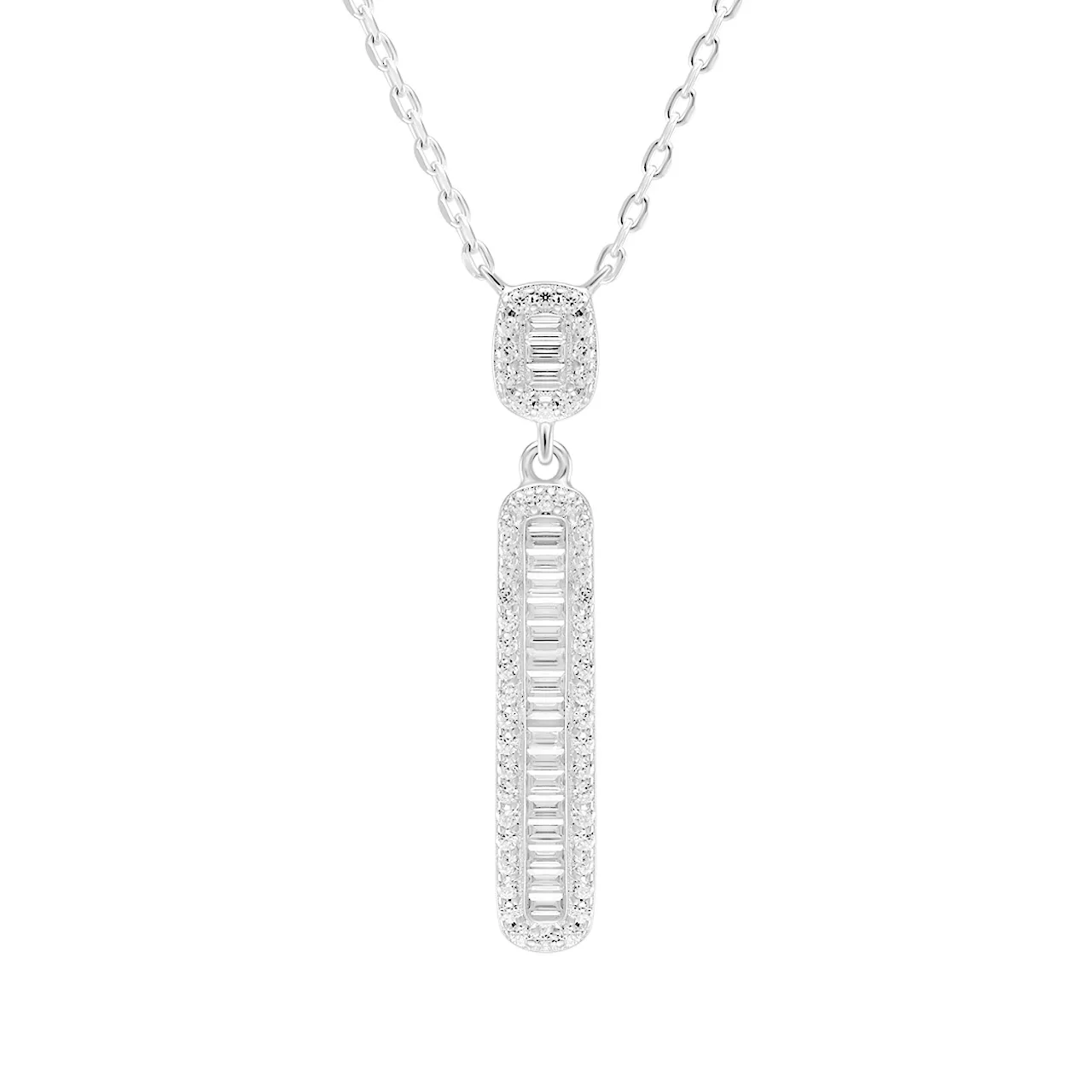 Серебряное колье с фианитами