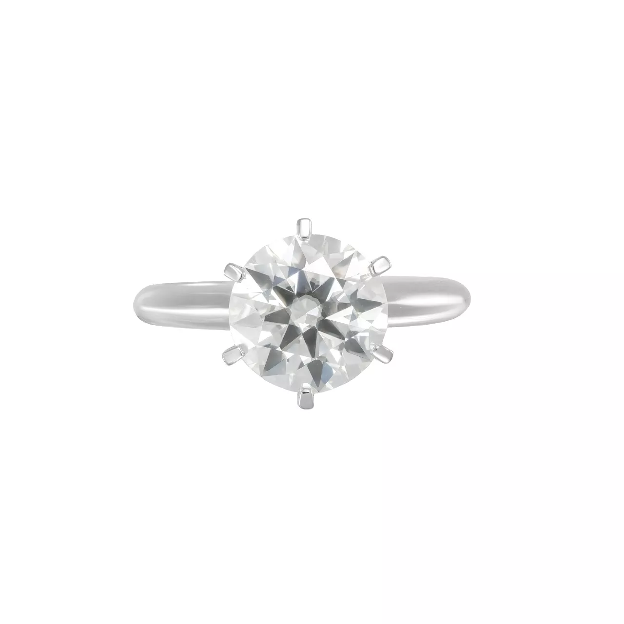 Золотое кольцо с диаллантом 3.0ct огранки "Круг"