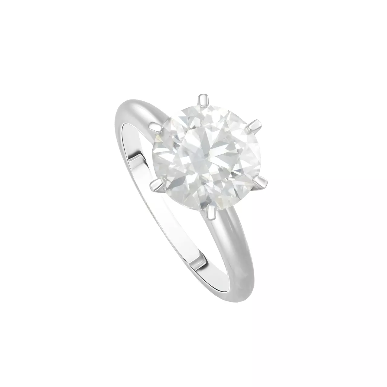 Золотое кольцо с диаллантом 3.0ct огранки "Круг"