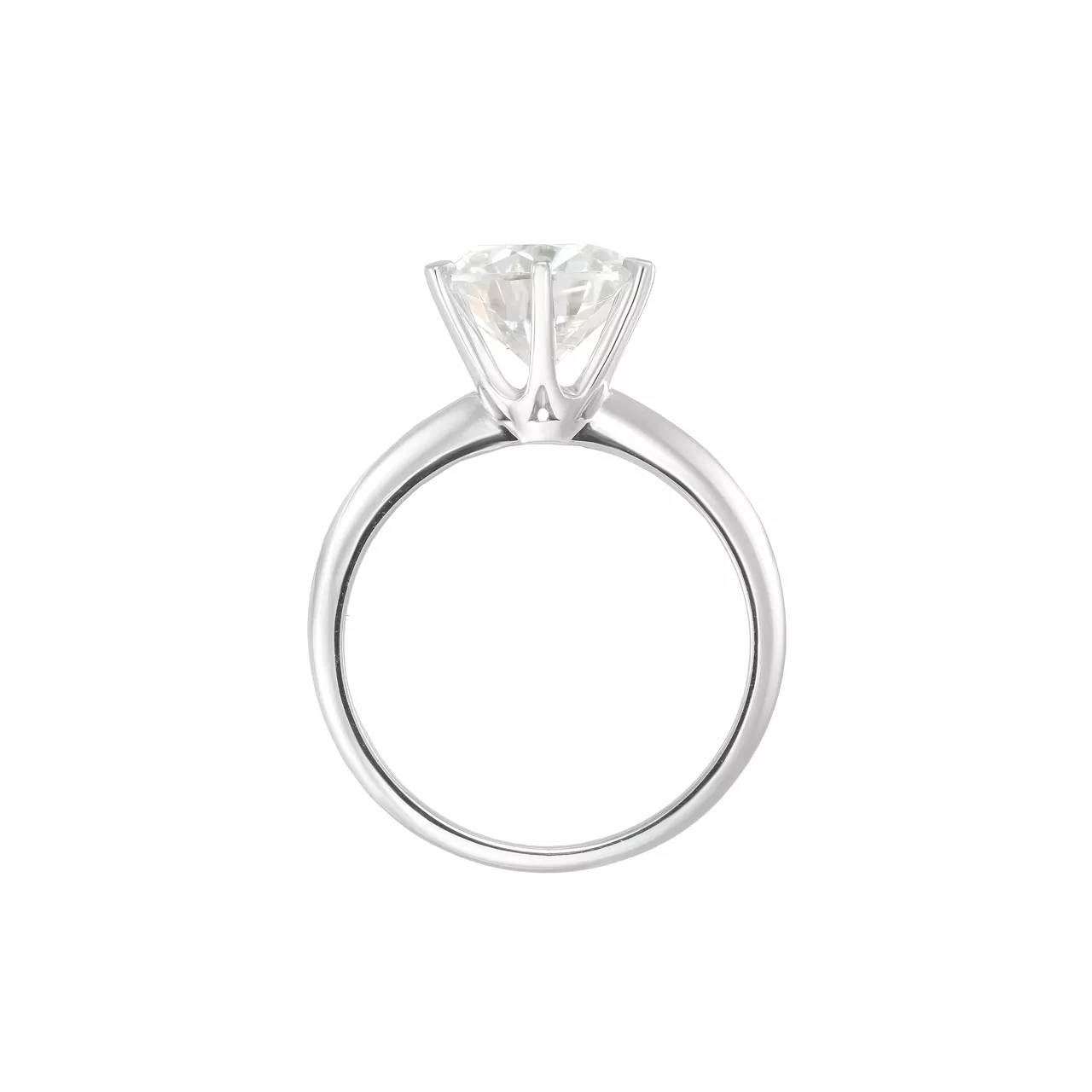 Золотое кольцо с диаллантом 3.0ct огранки "Круг"