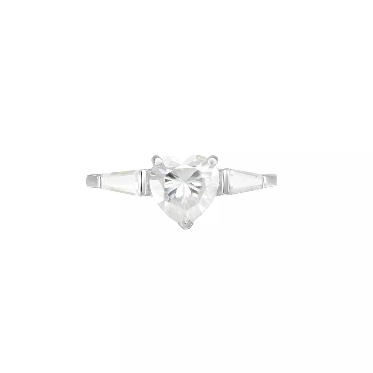 Золотое кольцо с диаллантом 1.0ct огранки "Сердце"