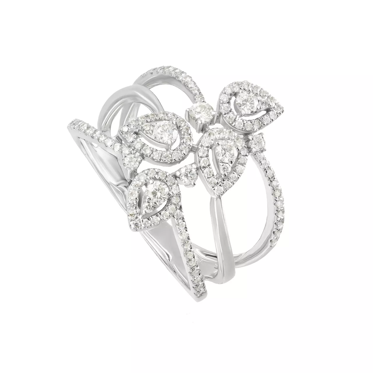 Золотое кольцо с бриллиантами 0.63ct