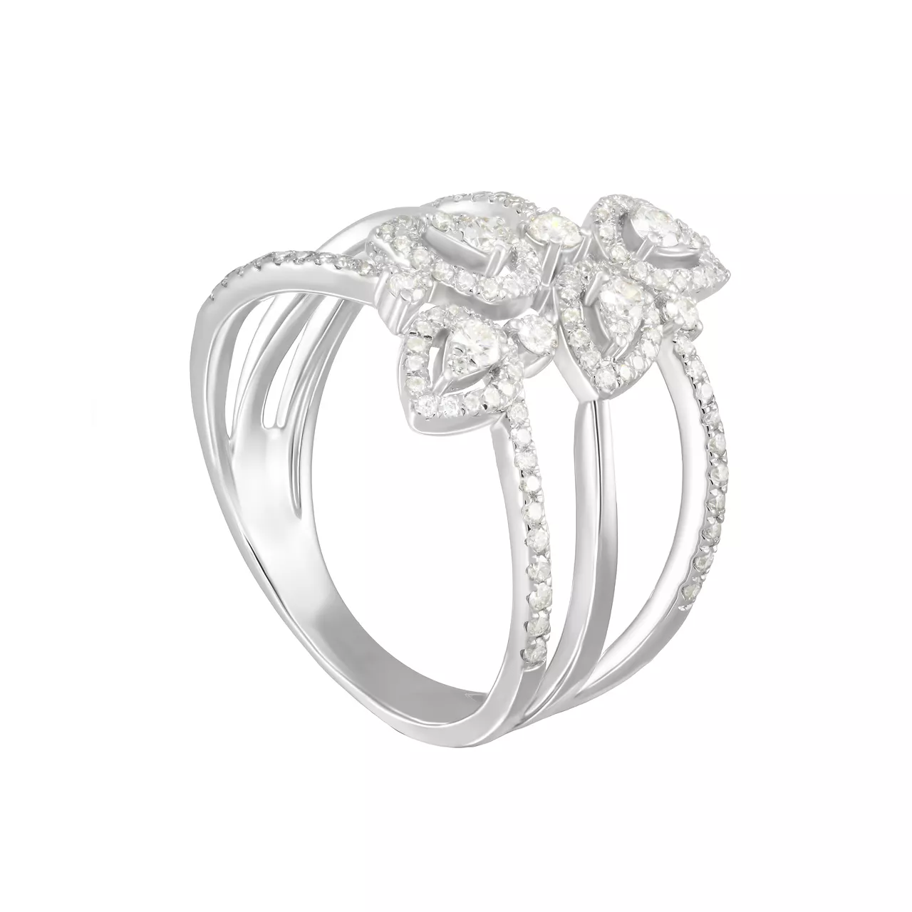 Золотое кольцо с бриллиантами 0.63ct