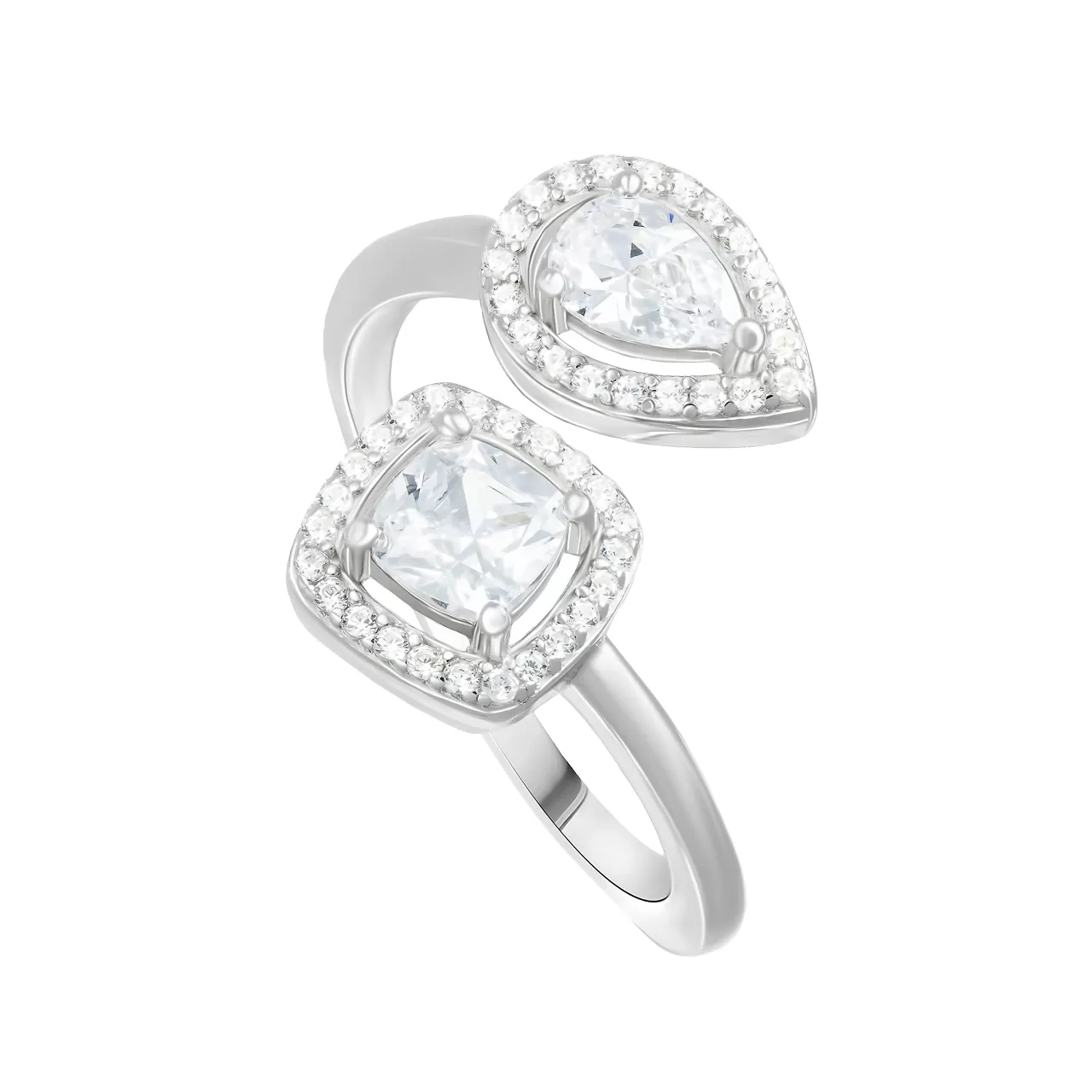 Серебряное кольцо с фианитами