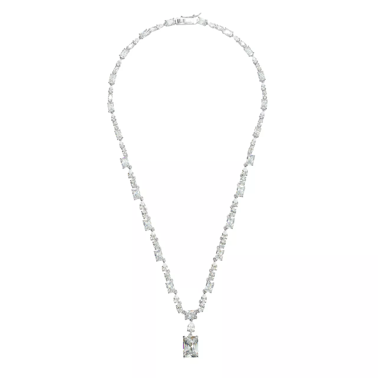 Серебряное колье с фианитами