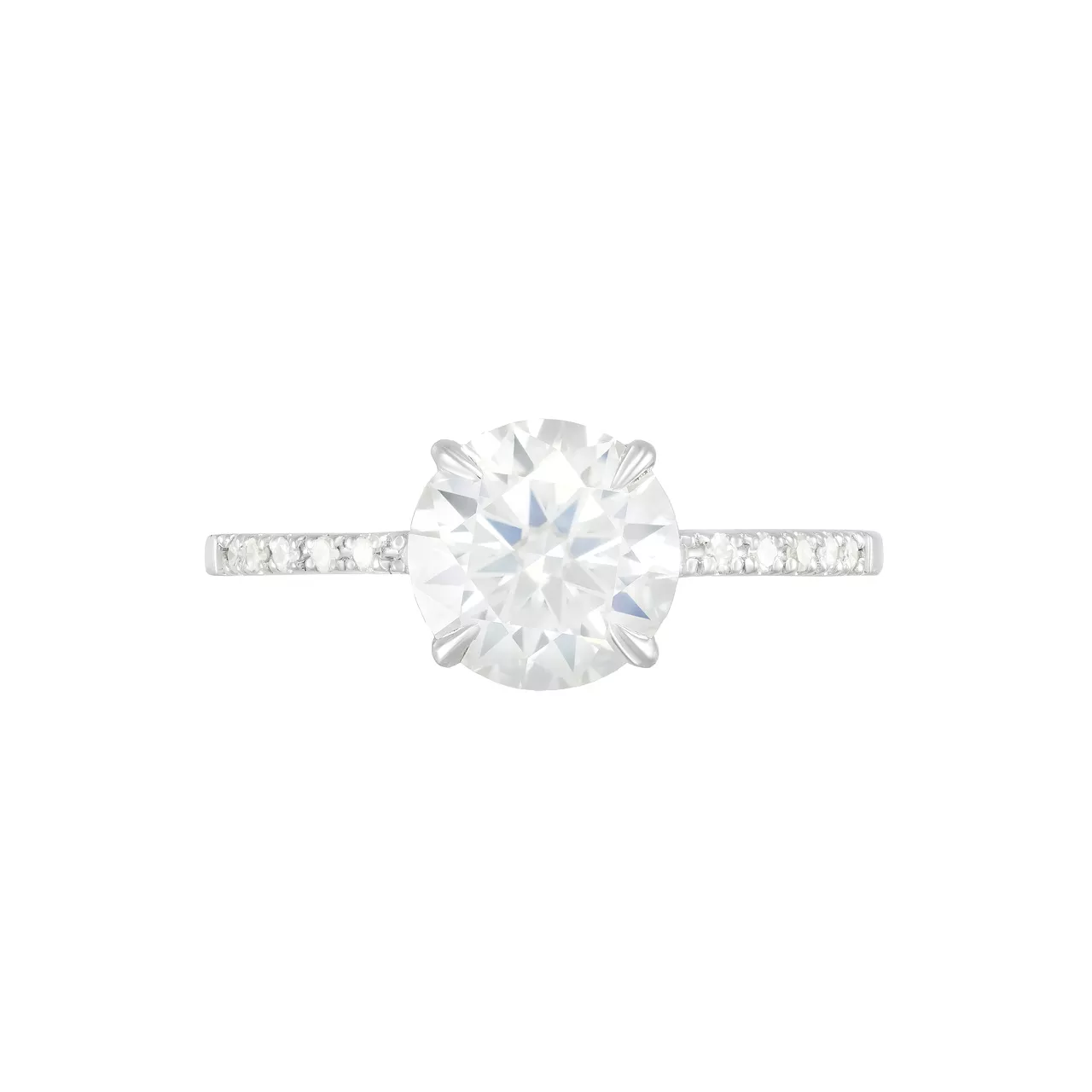 Золотое кольцо с диаллантом 1.5ct и бриллиантами