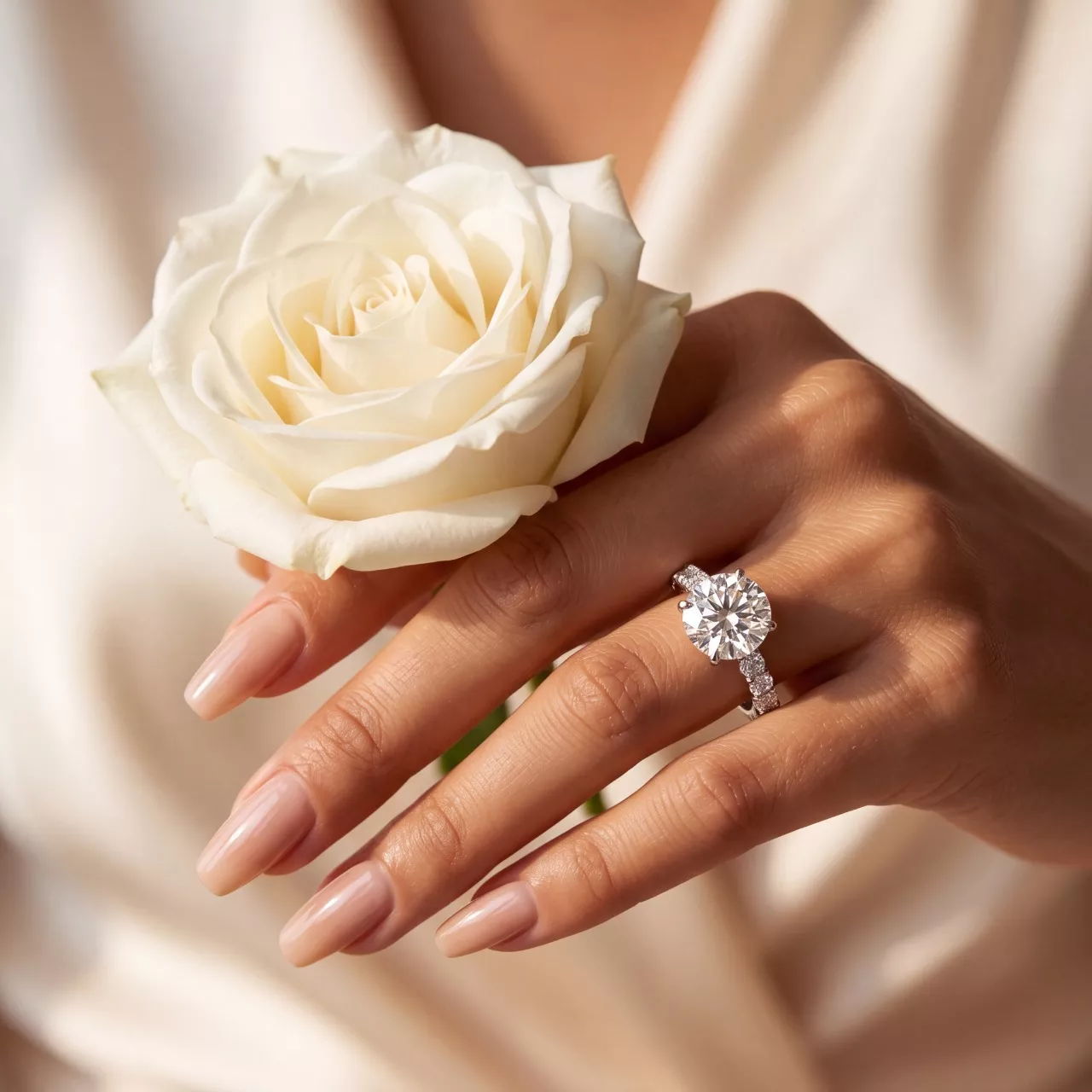 Золотое кольцо с диаллантом 4.0ct