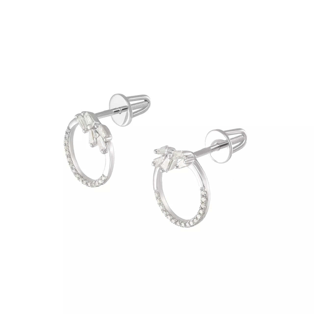 Золотые серьги с бриллиантами 0.3ct