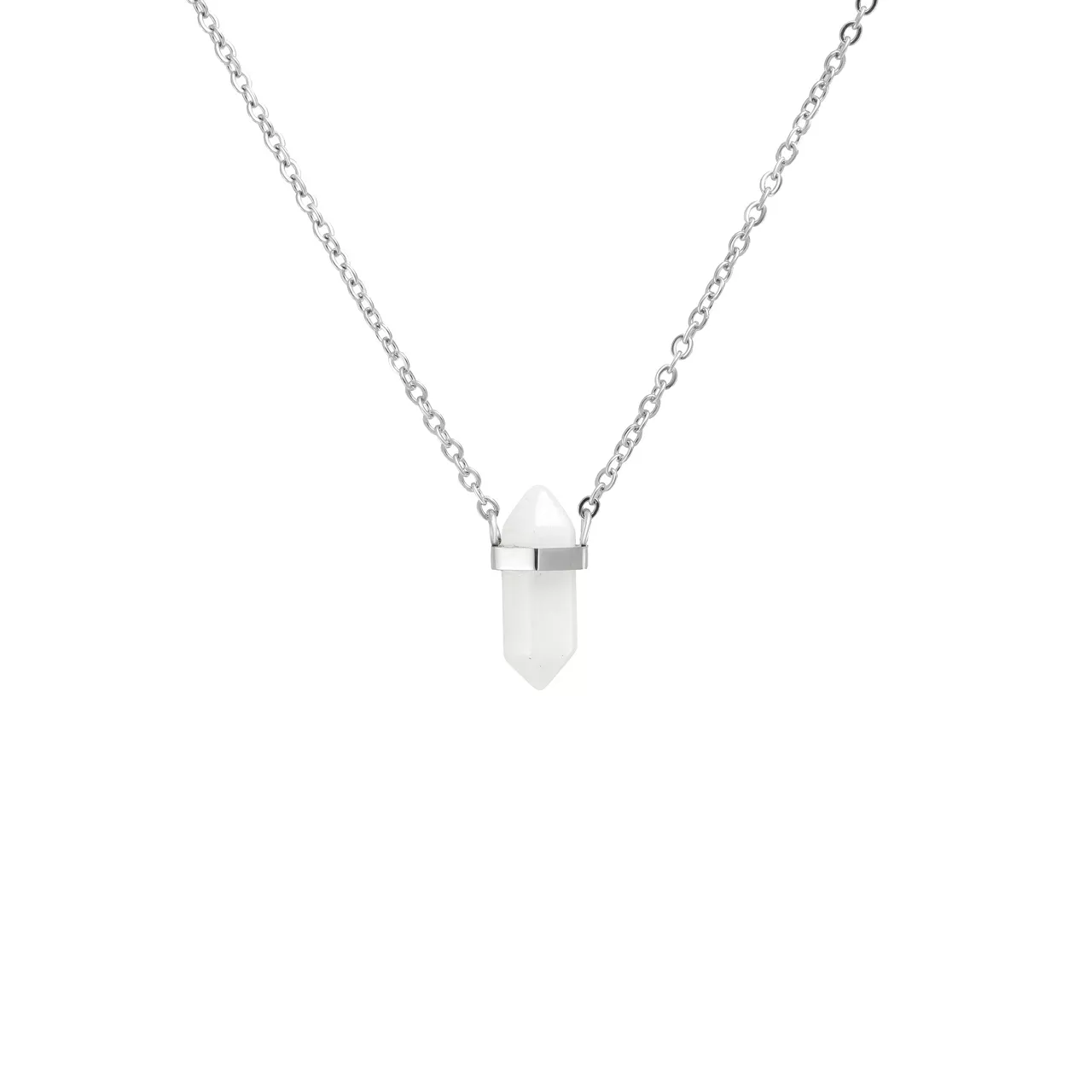 Колье "White Heхagon" с ониксом