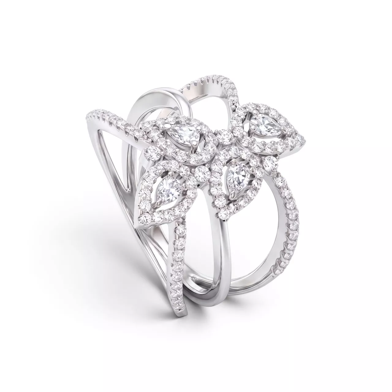 Серебряное кольцо с фианитами