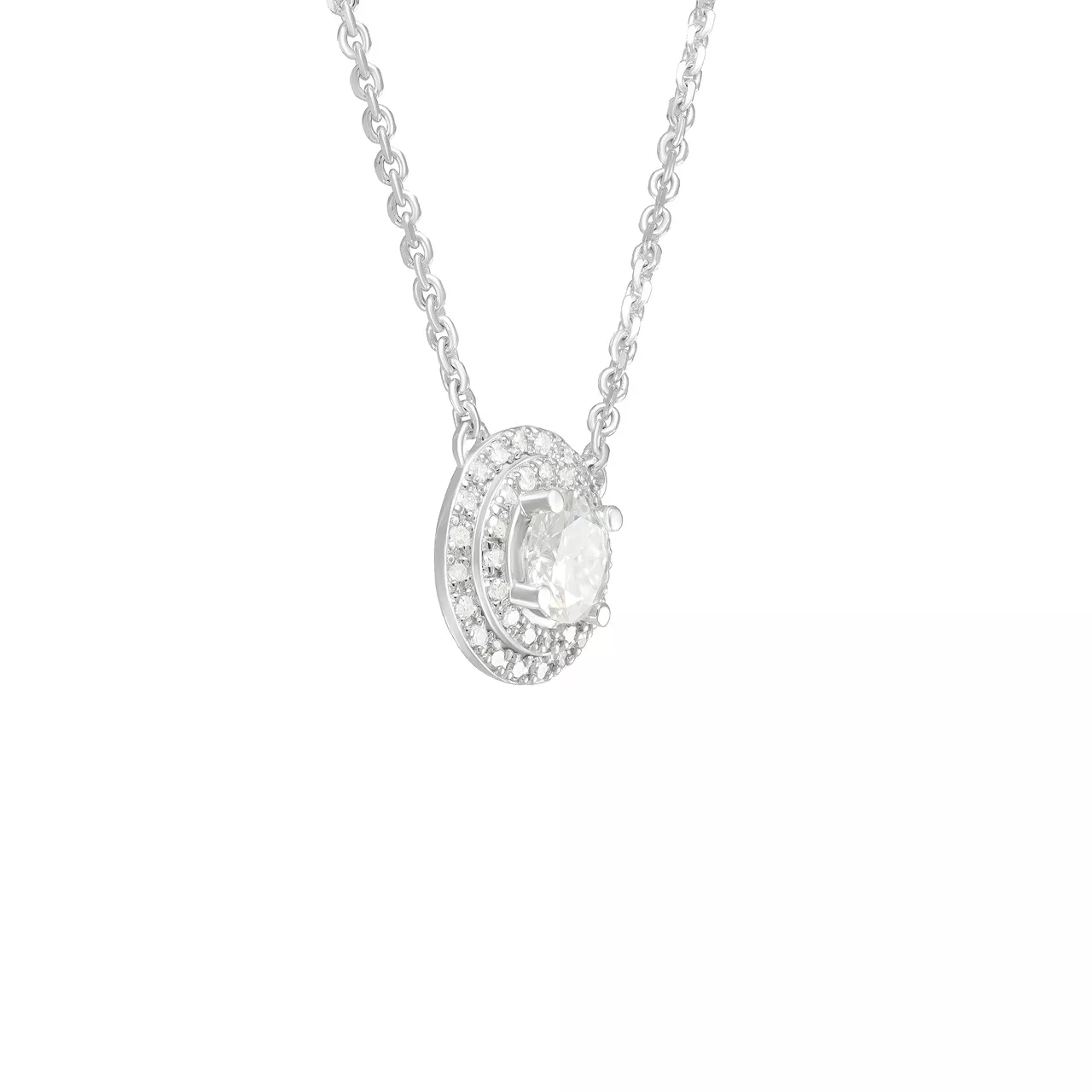 Золотое колье с диаллантом 0.5ct и бриллиантами
