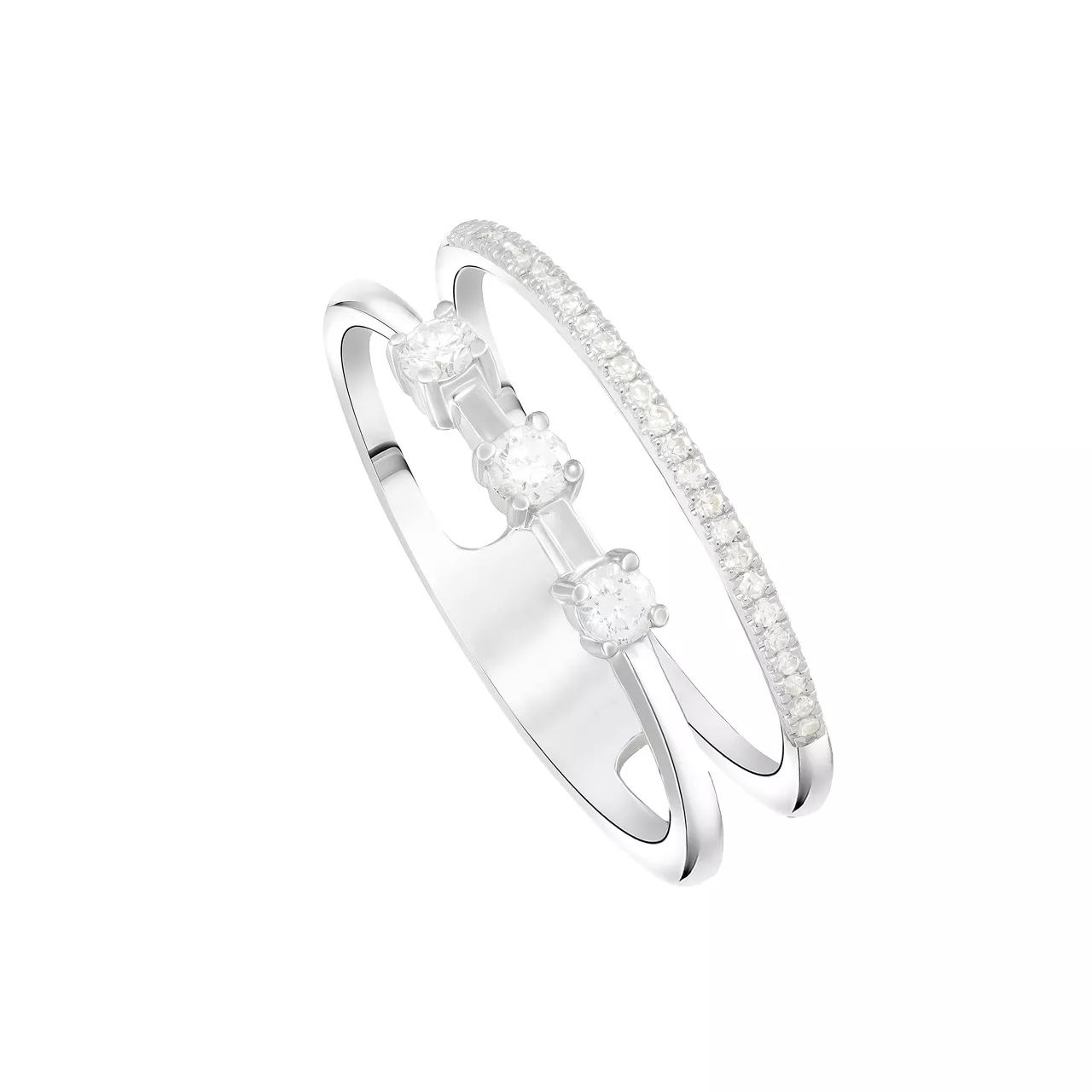 Золотое кольцо с бриллиантами 0.24ct