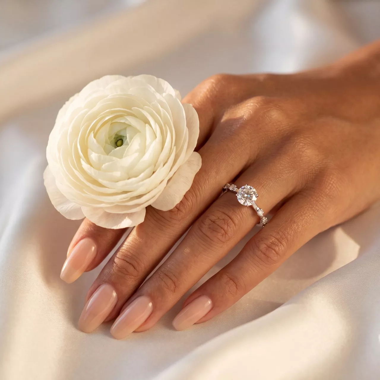 Золотое кольцо с диаллантом 1.0ct