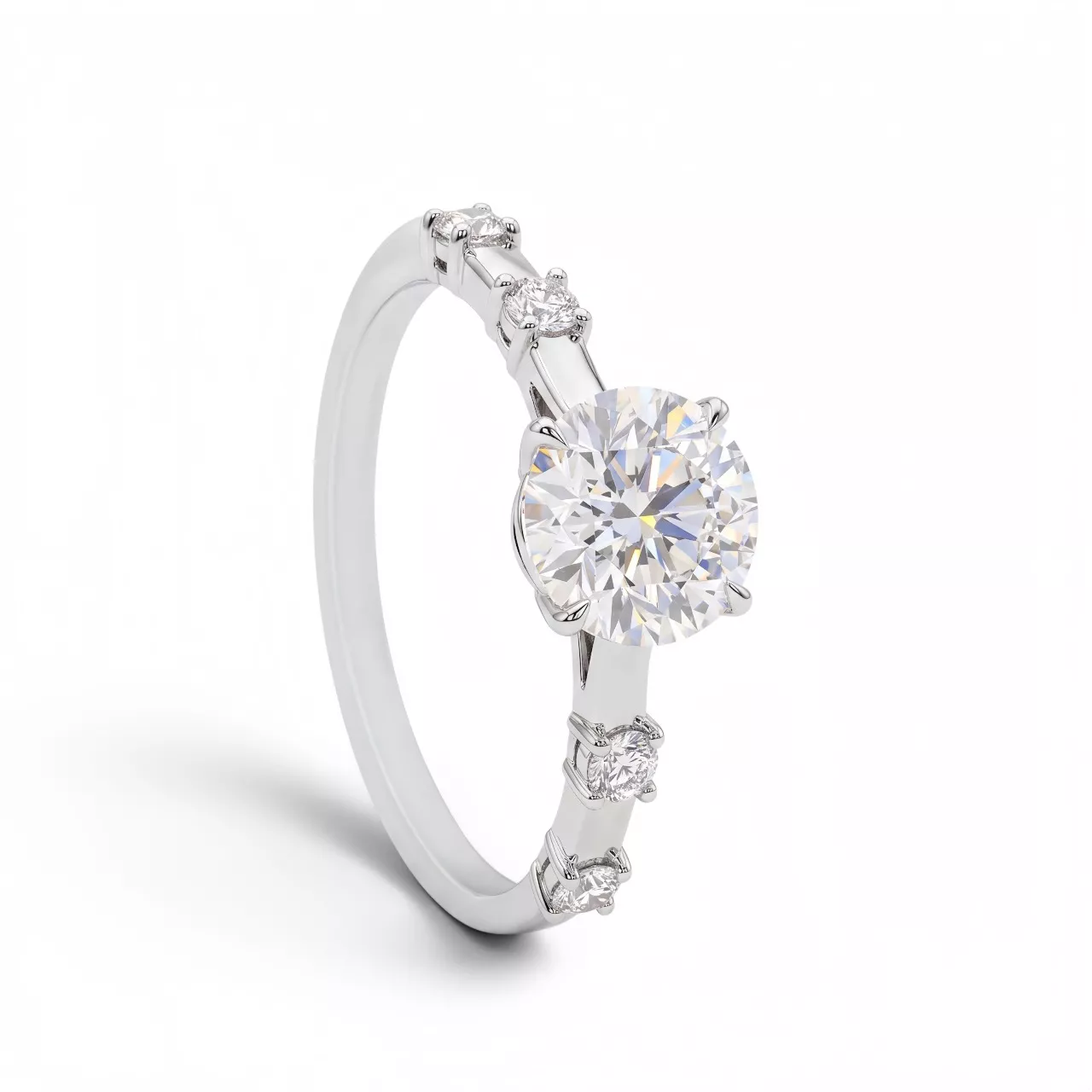 Золотое кольцо с диаллантом 1.0ct