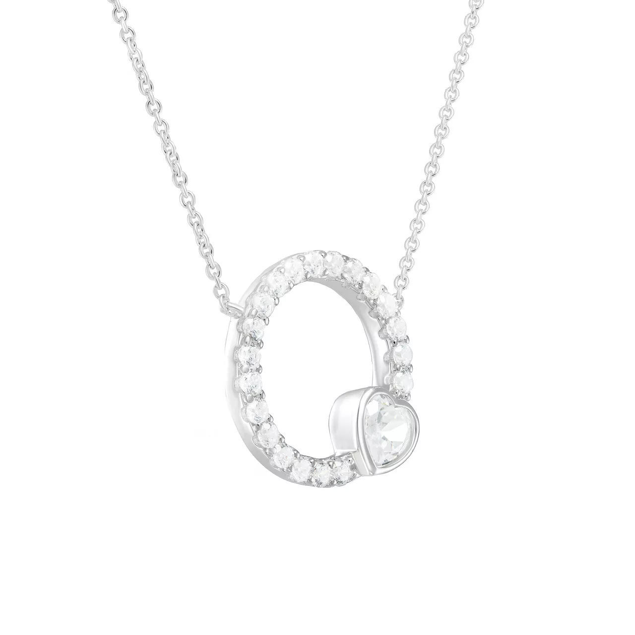 Серебряное колье с фианитами