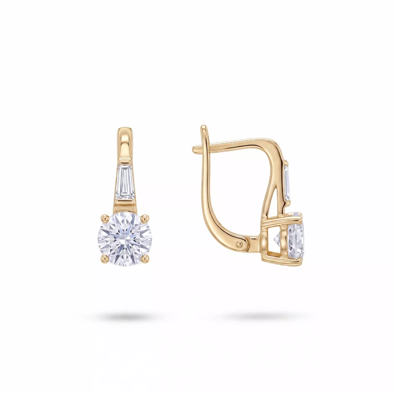 Золотые серьги с диаллантами 3.0ct
