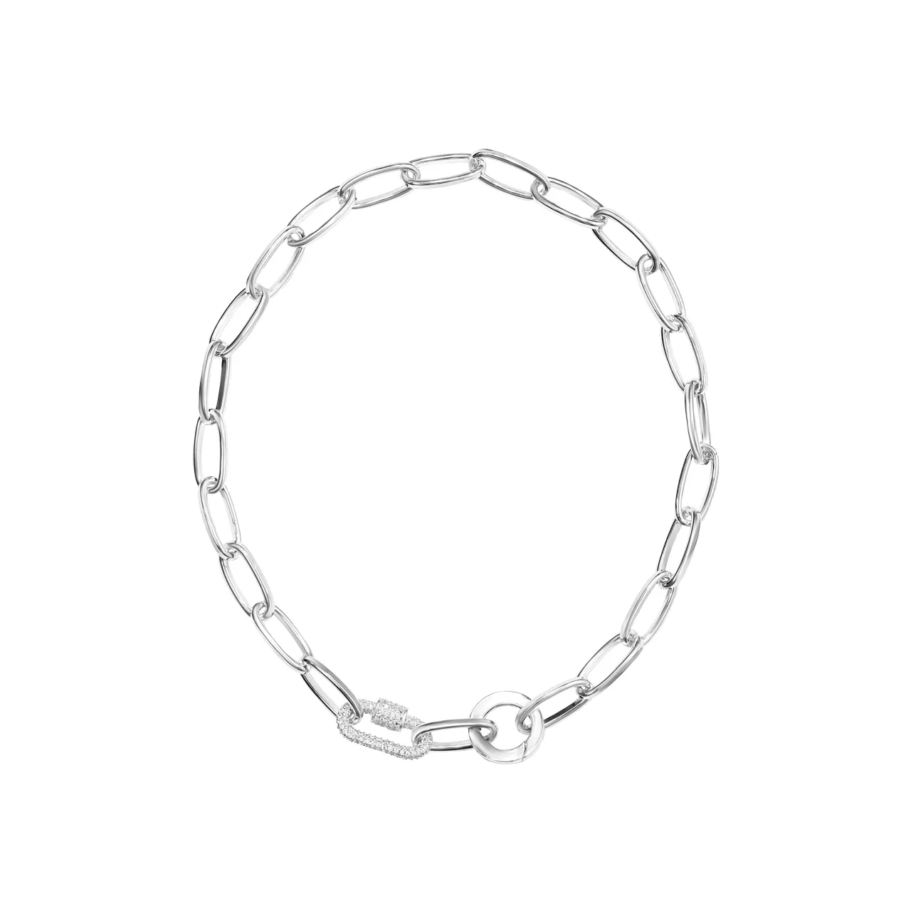 Колье чокер "Chains" с фианитовым паве