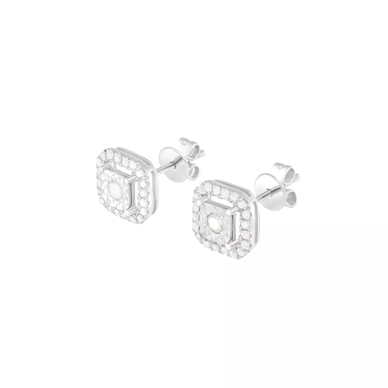 Серьги-пусеты из золота 750 с бриллиантами 0.3ct