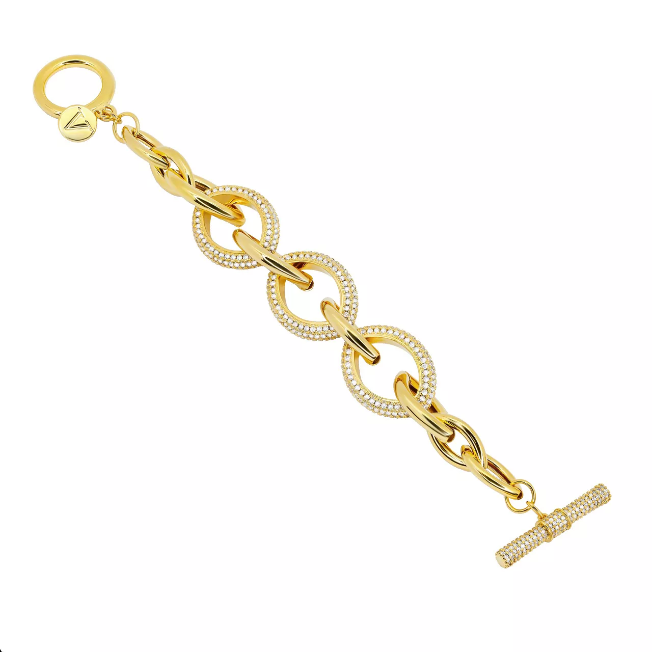 Браслет "Chains" с фианитовым паве