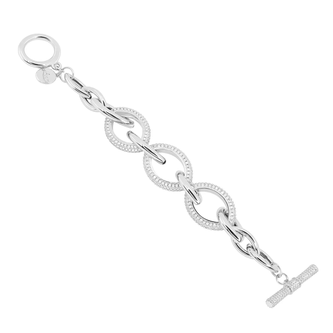 Браслет "Chains" с фианитовым паве