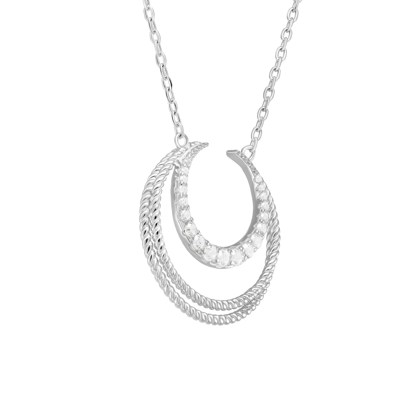 Серебряное колье с фианитами