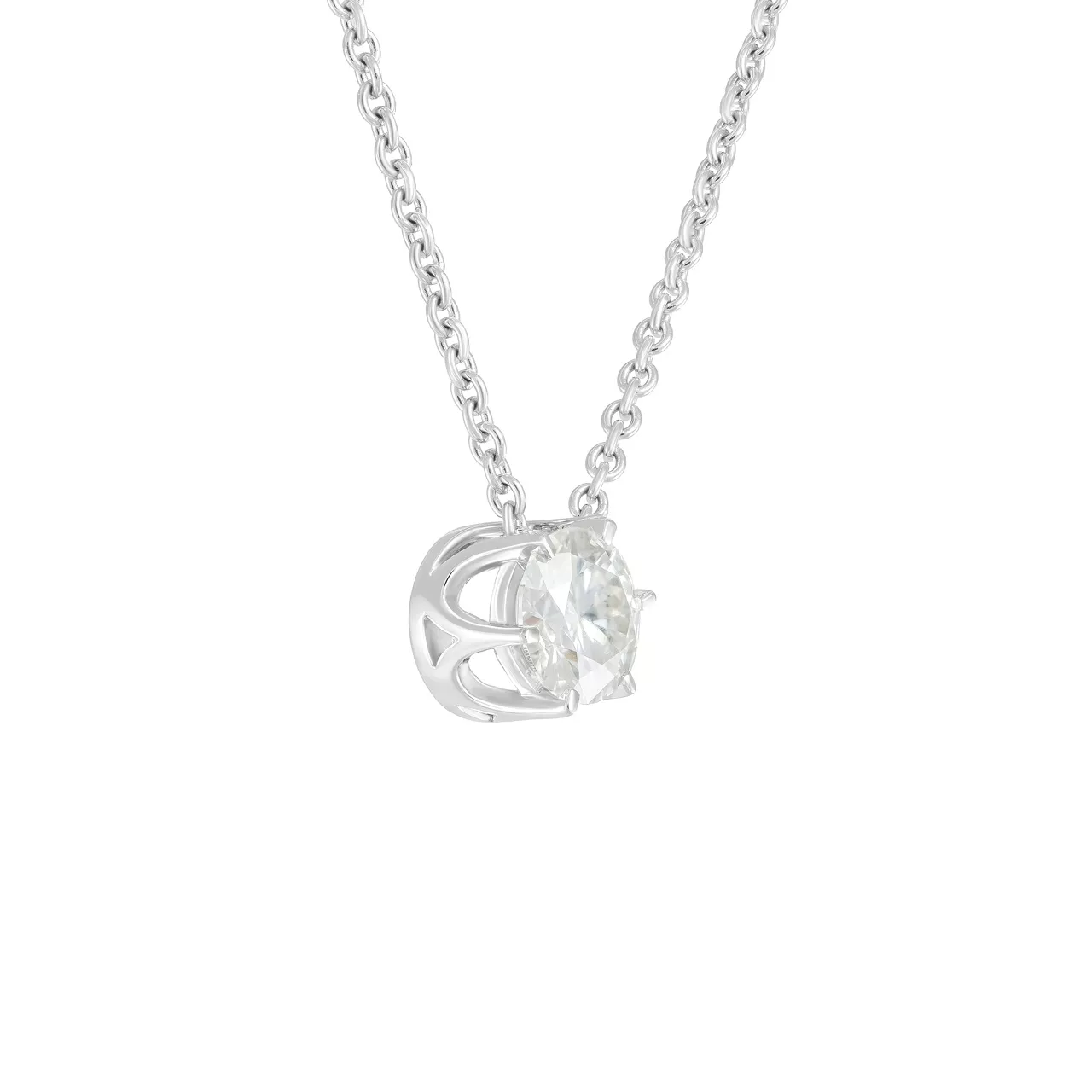Золотой подвес с диаллантом 1.0ct огранки "Круг"