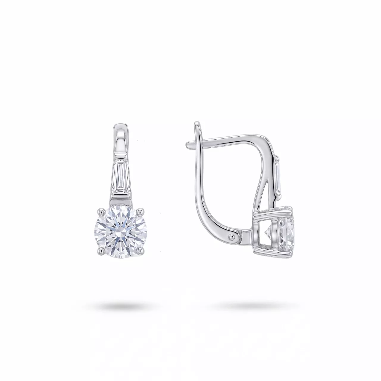 Золотые серьги с диаллантами 2.0ct