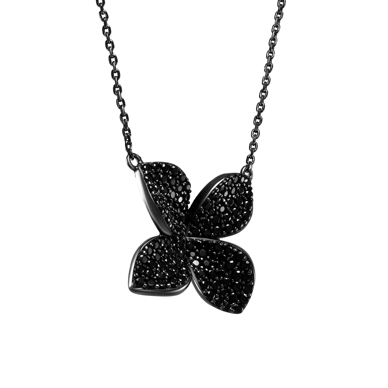 Серебряное колье "Gothic Flowers" со шпинелями