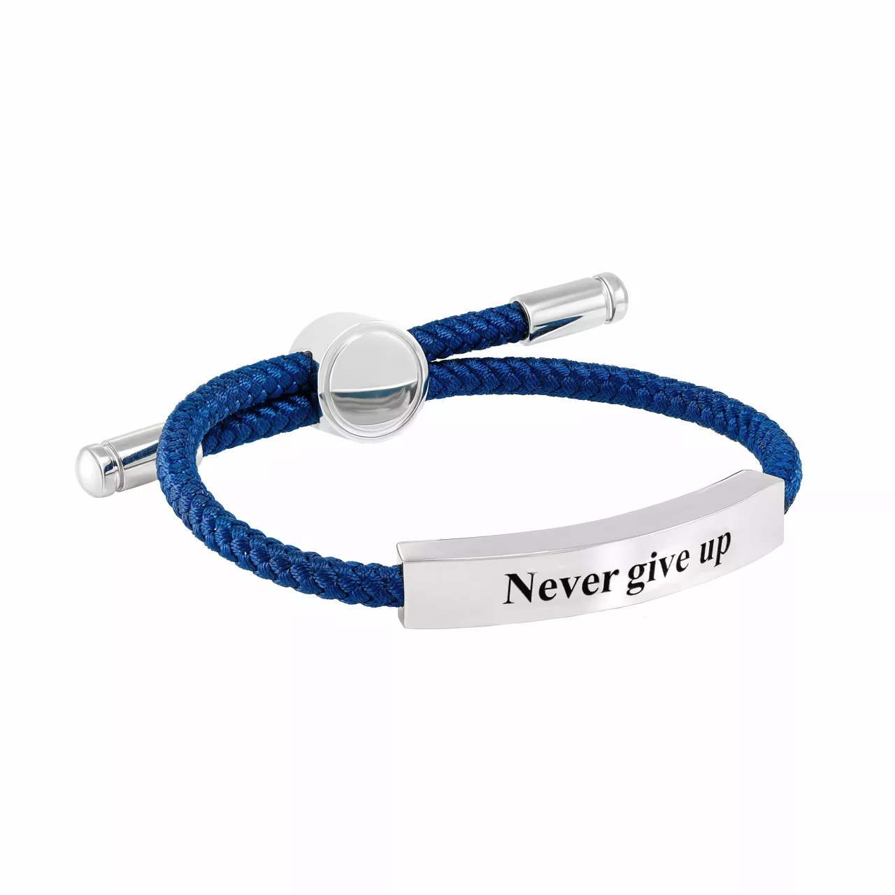 Браслет с гравировкой "Never give up"