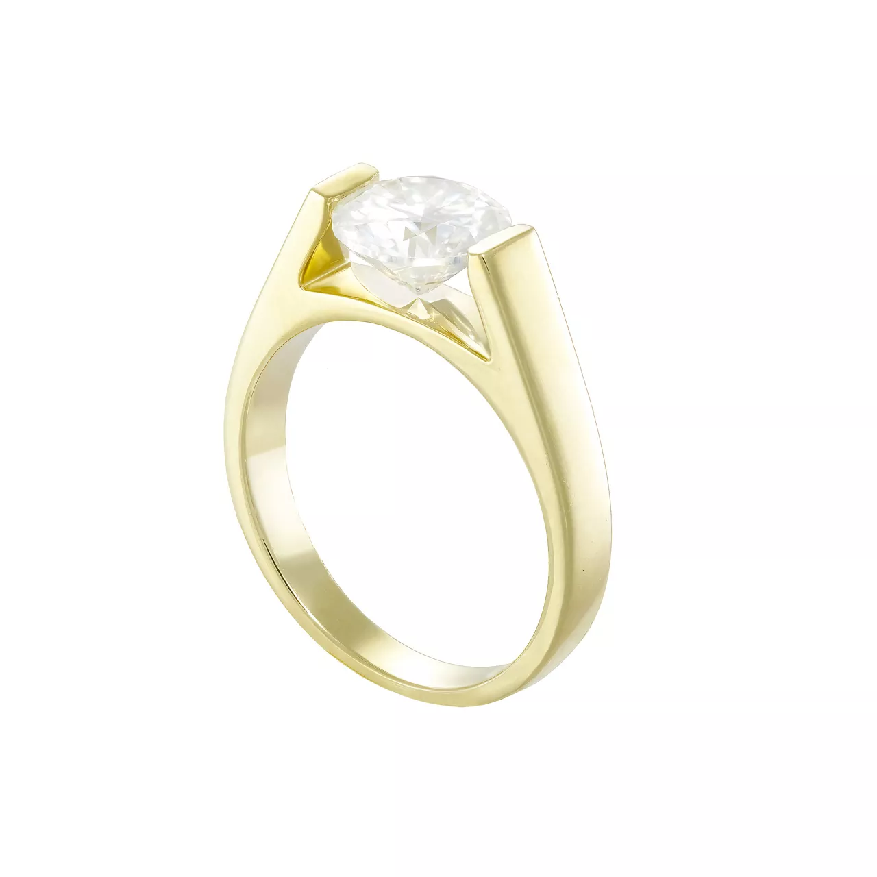 Золотое кольцо с диаллантом 2.0ct