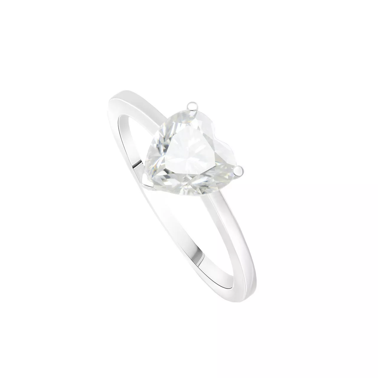 Золотое кольцо с диаллантом 1.0ct огранки "Сердце"