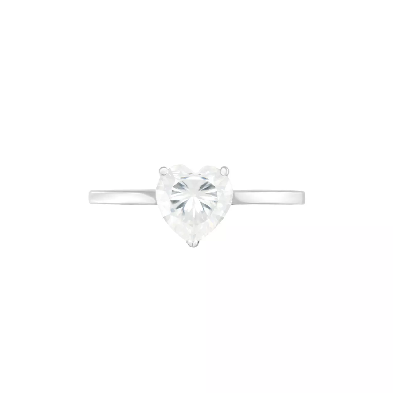 Золотое кольцо с диаллантом 1.0ct огранки "Сердце"