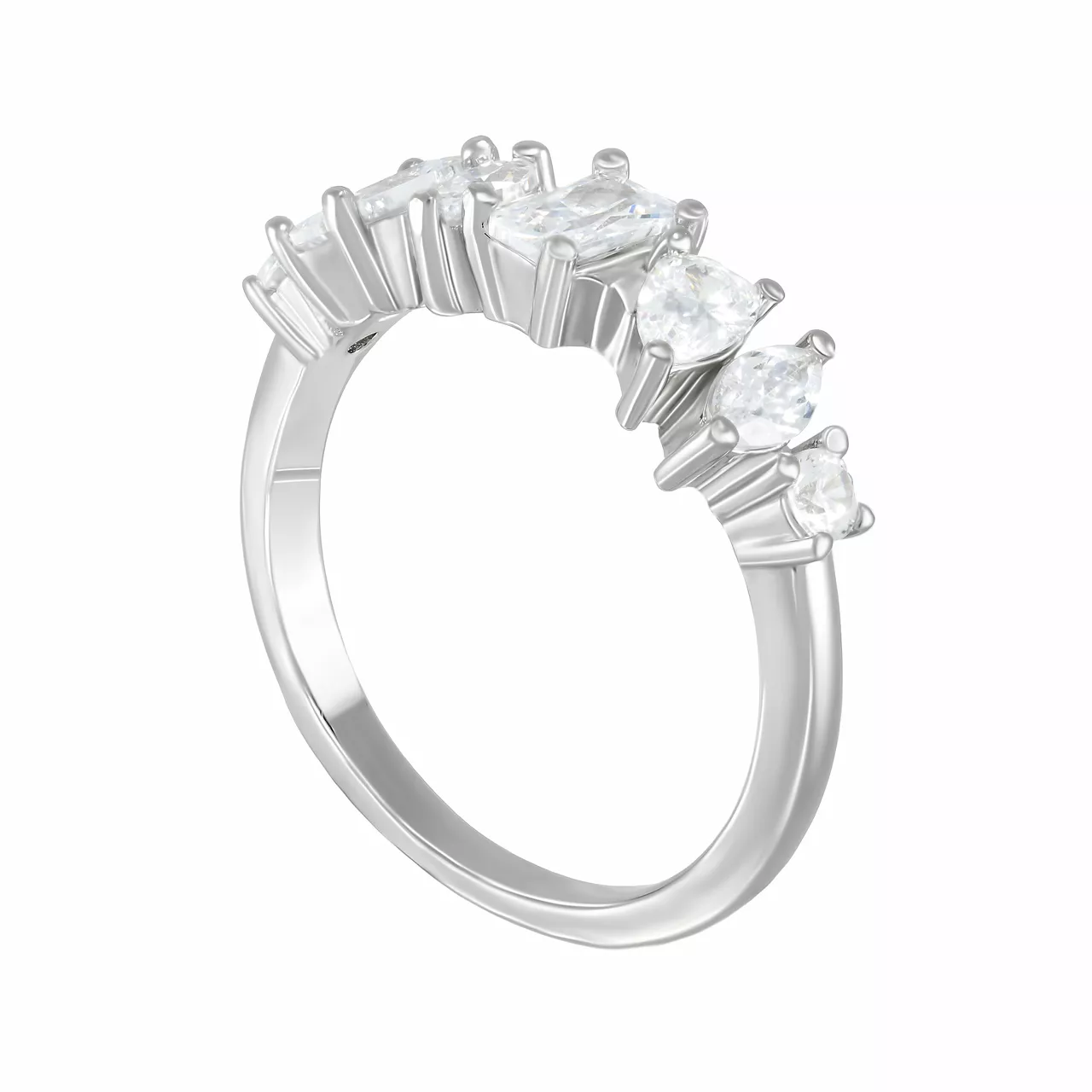 Серебряное кольцо с фианитами