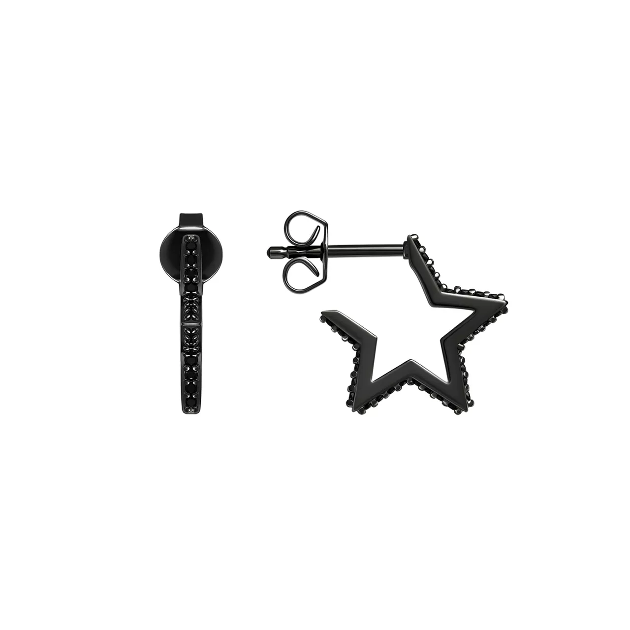 Серебряные серьги "Stars" со шпинелями