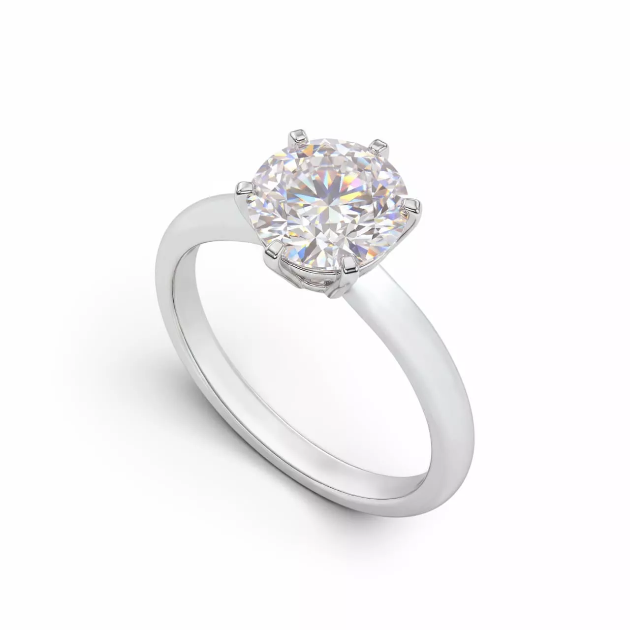 Золотое кольцо с диаллантом 1.5ct огранки "Круг"