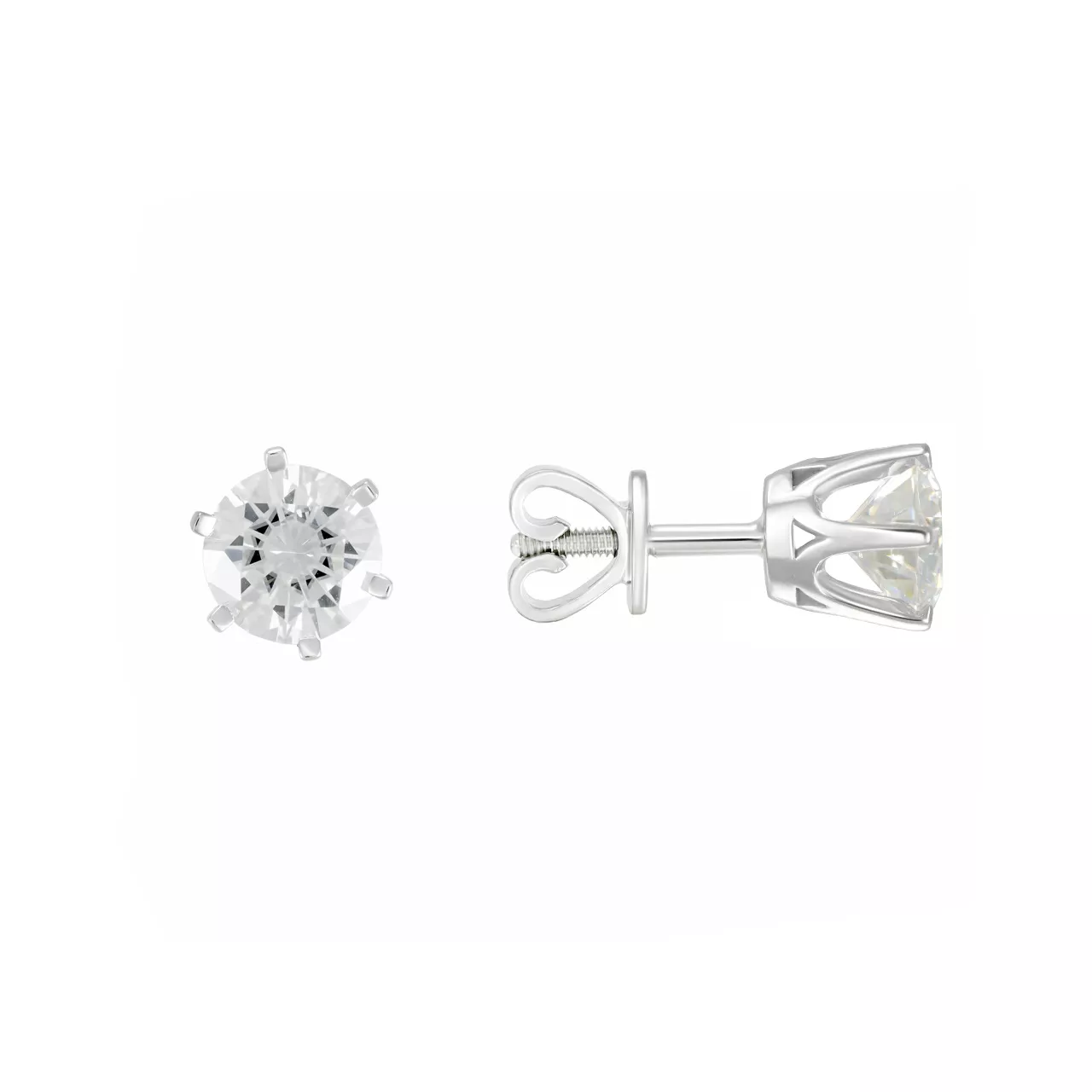 Золотые серьги с диаллантами 2.0ct