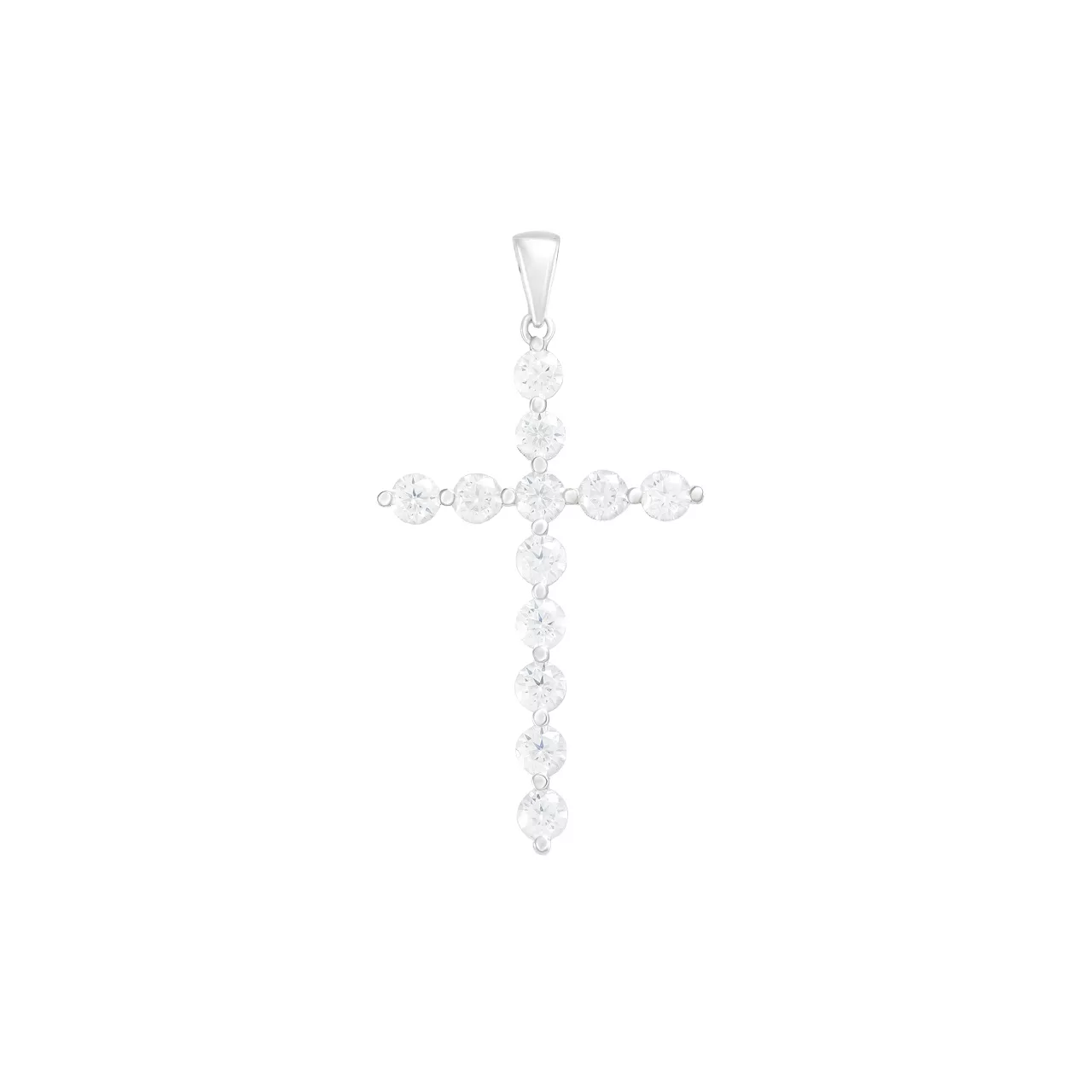 Золотая подвеска-крест с диаллантами 1.2ct