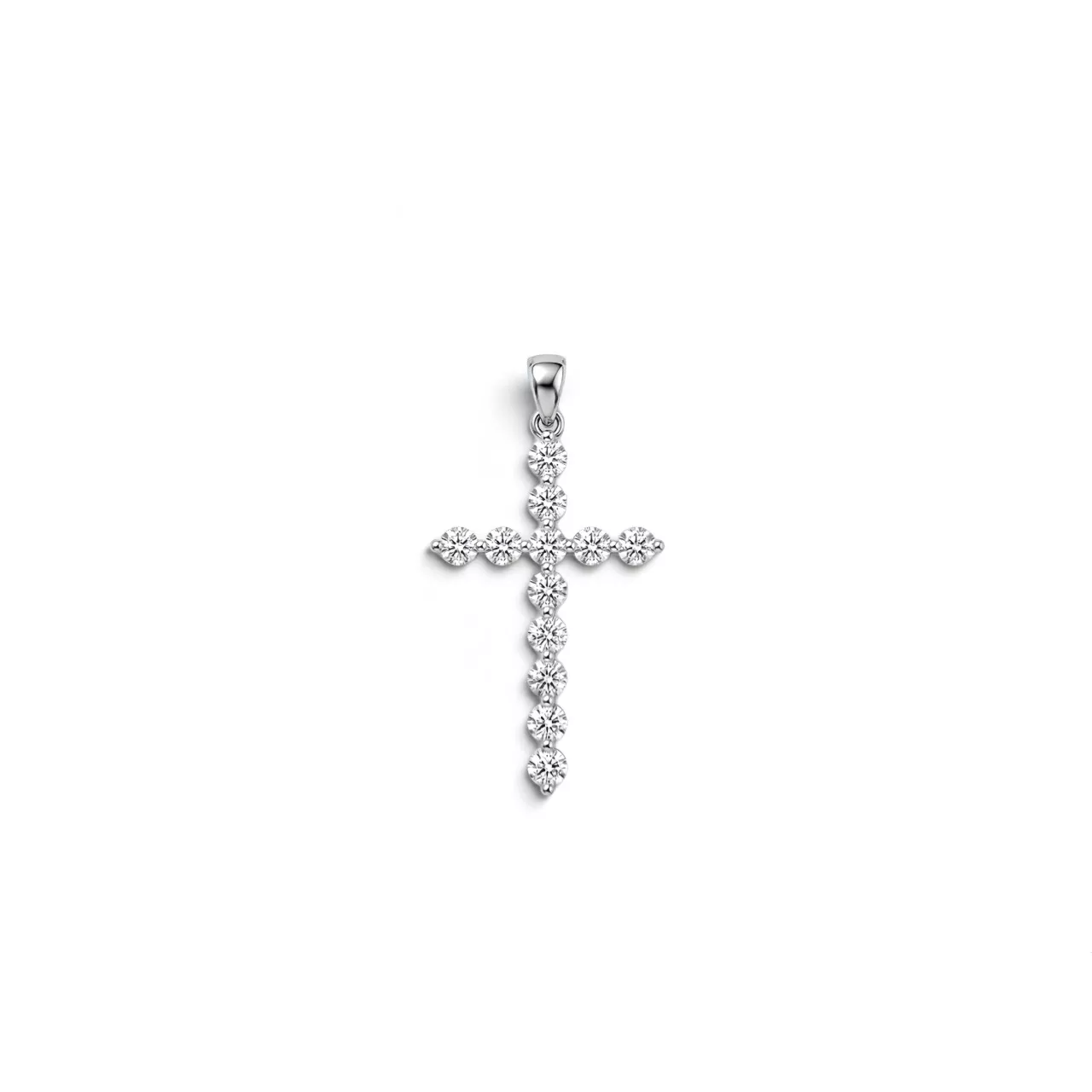 Золотая подвеска-крест с диаллантами 1.2ct