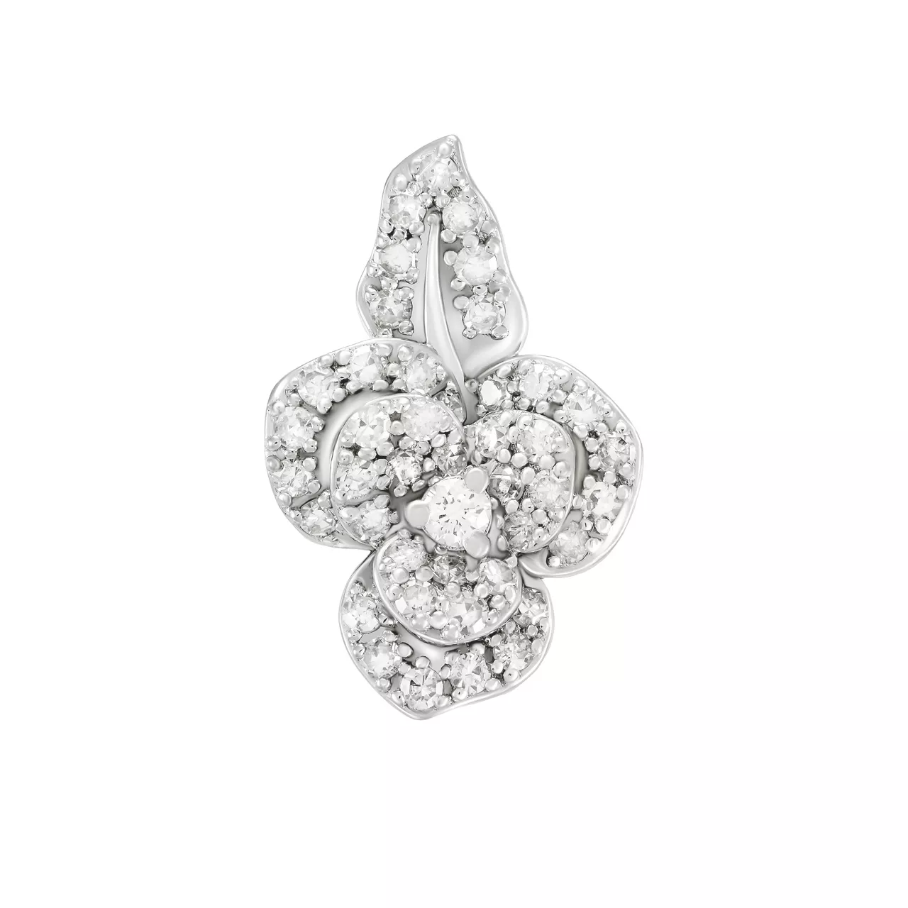 Золотая подвеска "Роза" с бриллиантами 0.27ct
