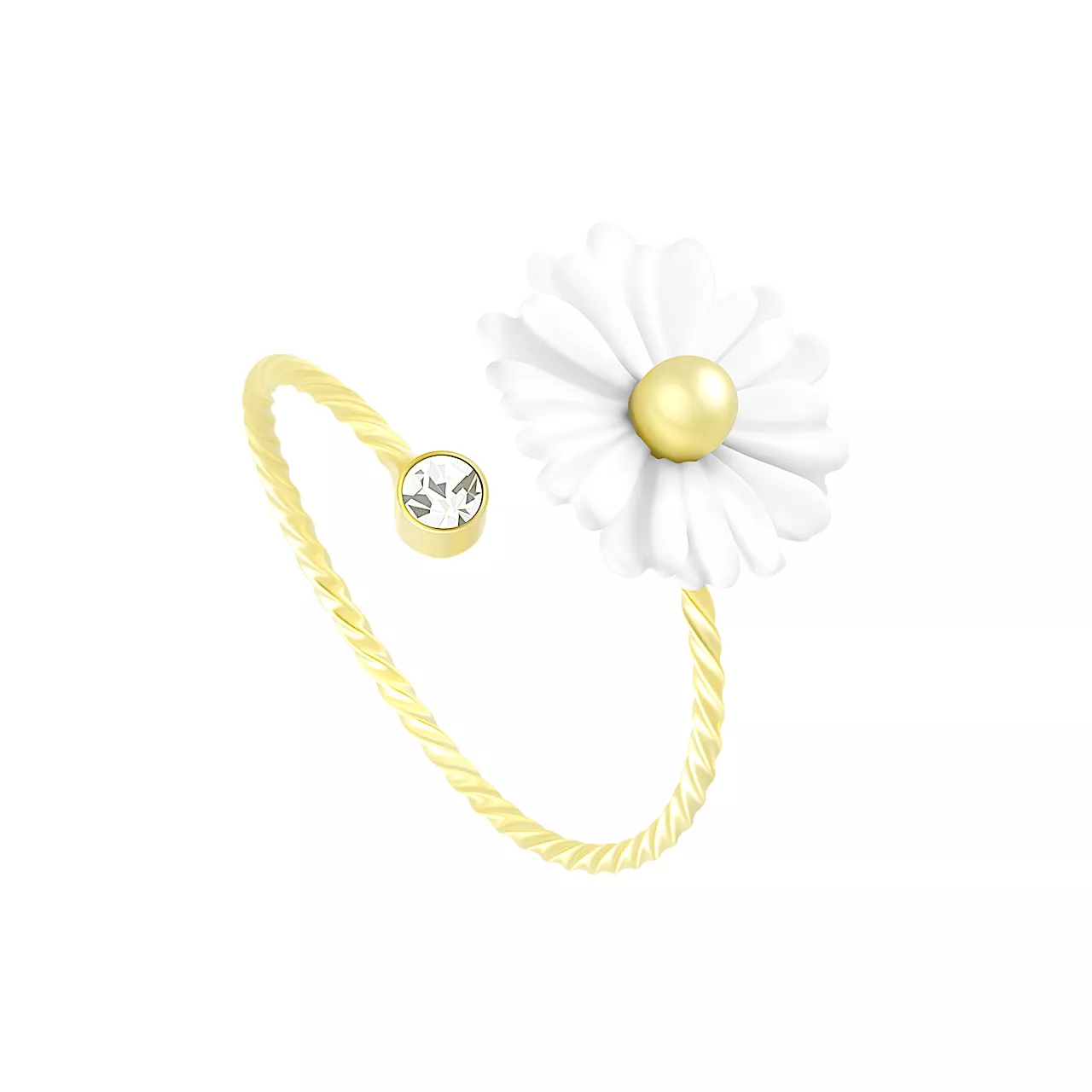 Кольцо "Chamomile" с фианитом
